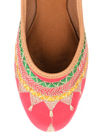 Thumbnail for Desi Colour Women Indian Ethnic Footwear-New Mid Range- Pink Zari - Distacart