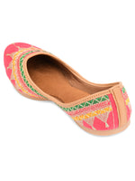 Thumbnail for Desi Colour Women Indian Ethnic Footwear-New Mid Range- Pink Zari - Distacart