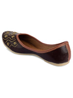 Thumbnail for Desi Colour Women Indian Ethnic Footwear-Traditional Dark Brown Polish - Distacart