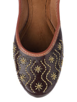 Thumbnail for Desi Colour Women Indian Ethnic Footwear-Traditional Dark Brown Polish - Distacart