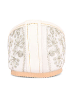 Thumbnail for Desi Colour Women Indian Ethnic Footwear-Cushioned White Heavy Emb - Distacart