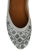Thumbnail for Desi Colour Women Indian Ethnic Footwear-Grey Heavy Work-LR - Distacart