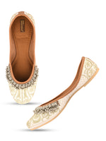 Thumbnail for Desi Colour Women Indian Ethnic Footwear-Off White-Gungroo - Distacart