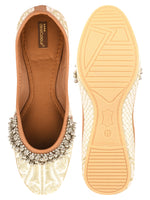 Thumbnail for Desi Colour Women Indian Ethnic Footwear-Off White-Gungroo - Distacart