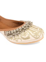 Thumbnail for Desi Colour Women Indian Ethnic Footwear-Off White-Gungroo - Distacart
