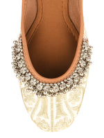 Thumbnail for Desi Colour Women Indian Ethnic Footwear-Off White-Gungroo - Distacart