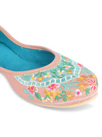 Thumbnail for Desi Colour Women Indian Ethnic Footwear-Dual Colour Emb