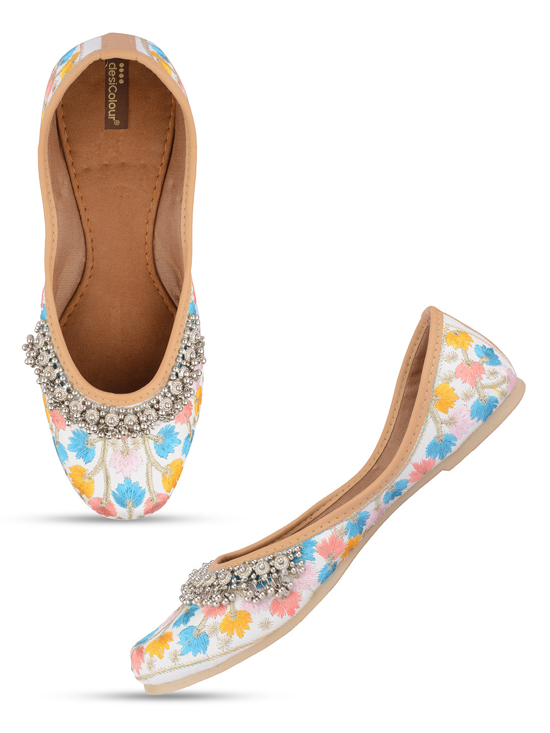 Desi Colour Women Indian Ethnic Footwear-Multi Gungroo - Distacart