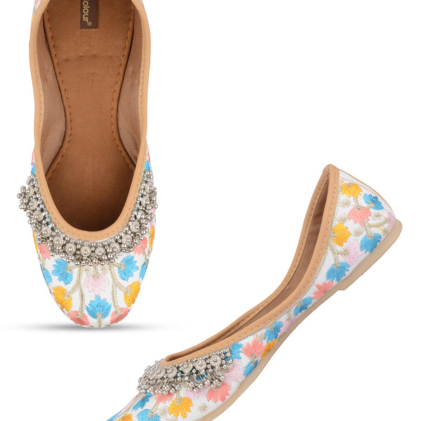 Desi Colour Women Indian Ethnic Footwear-Multi Gungroo - Distacart