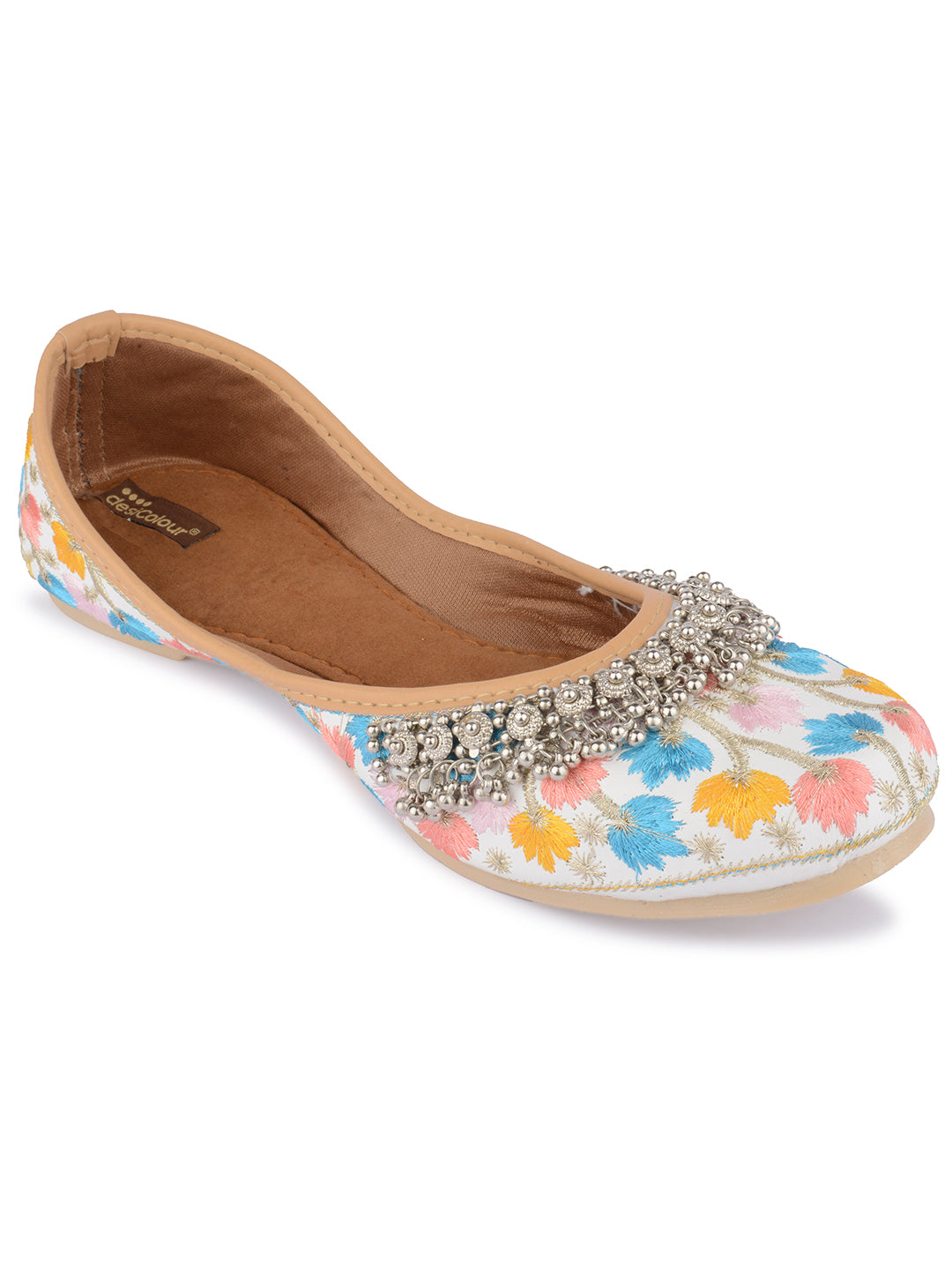 Desi Colour Women Indian Ethnic Footwear-Multi Gungroo - Distacart