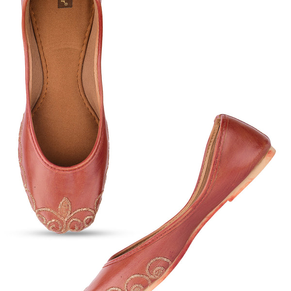 Desi Colour Women Indian Ethnic Footwear-Polish-Dark Brown 1 - Distacart