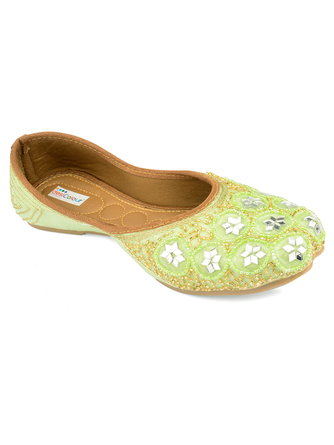 Desi Colour Women Indian Ethnic Footwear-Party Wear Mirror Work - Distacart