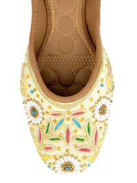 Thumbnail for Desi Colour Women Indian Ethnic Footwear-Off White MultiColour