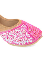 Thumbnail for Desi Colour Women Indian Ethnic Footwear-Hot Pink Shine - Distacart
