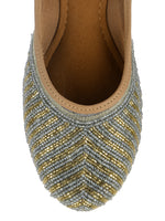 Thumbnail for Desi Colour Women Indian Ethnic Footwear-Sleek Pearl-Grey - Distacart