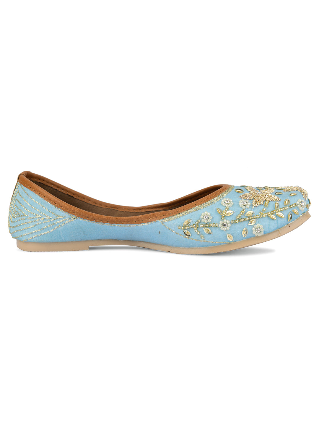 Desi Colour Women Indian Ethnic Footwear-Firoji Dabka - Distacart