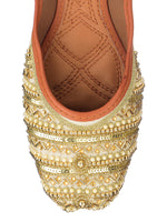 Thumbnail for Desi Colour Women Indian Ethnic Footwear-Gold line - Distacart