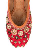 Thumbnail for Desi Colour Women Indian Ethnic Footwear-Velvet Pink - Distacart