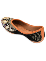 Thumbnail for Desi Colour Women Indian Ethnic Footwear-Velvet Black - Distacart