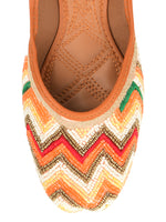 Thumbnail for Desi Colour Women Indian Ethnic Footwear-Multi Pearl Chevron - Distacart