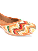 Thumbnail for Desi Colour Women Indian Ethnic Footwear-Multi Pearl Chevron - Distacart