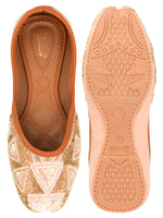Thumbnail for Desi Colour Women Indian Ethnic Footwear-Peach Pearl - Distacart