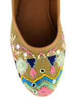 Thumbnail for Desi Colour Women Indian Ethnic Footwear-Daily Wear Jute Floral Mirror - Distacart
