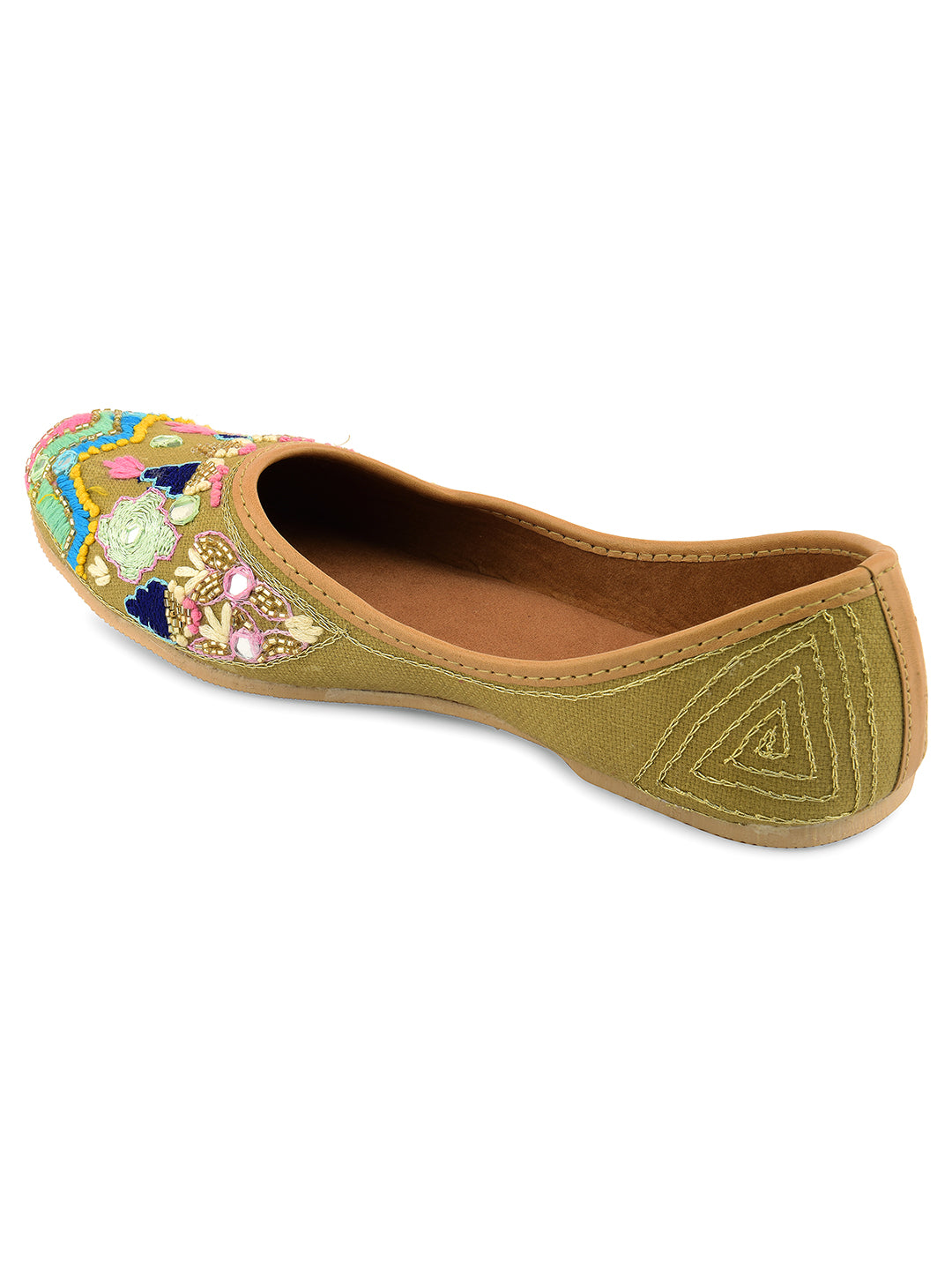 Desi Colour Women Indian Ethnic Footwear-Daily Wear Jute Floral Mirror - Distacart