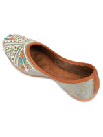 Thumbnail for Desi Colour Women Indian Ethnic Footwear-Party Wear Grey Multi Pearl - Distacart