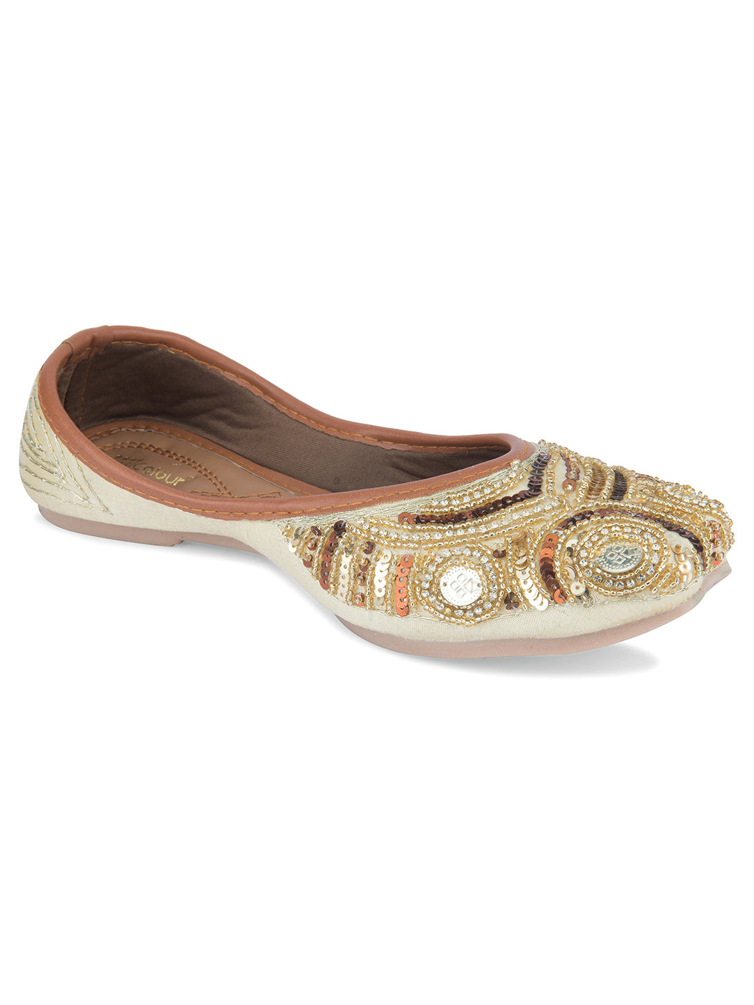 Desi Colour Women Indian Ethnic Footwear-Heavy Emb -2 - Distacart
