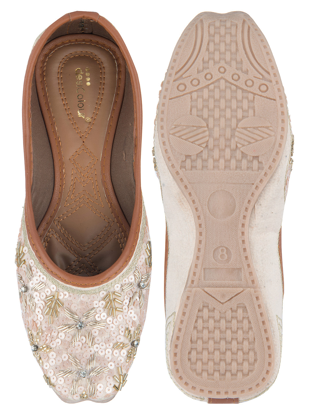 Desi Colour Women Indian Ethnic Footwear-Heavy Emb -3 - Distacart