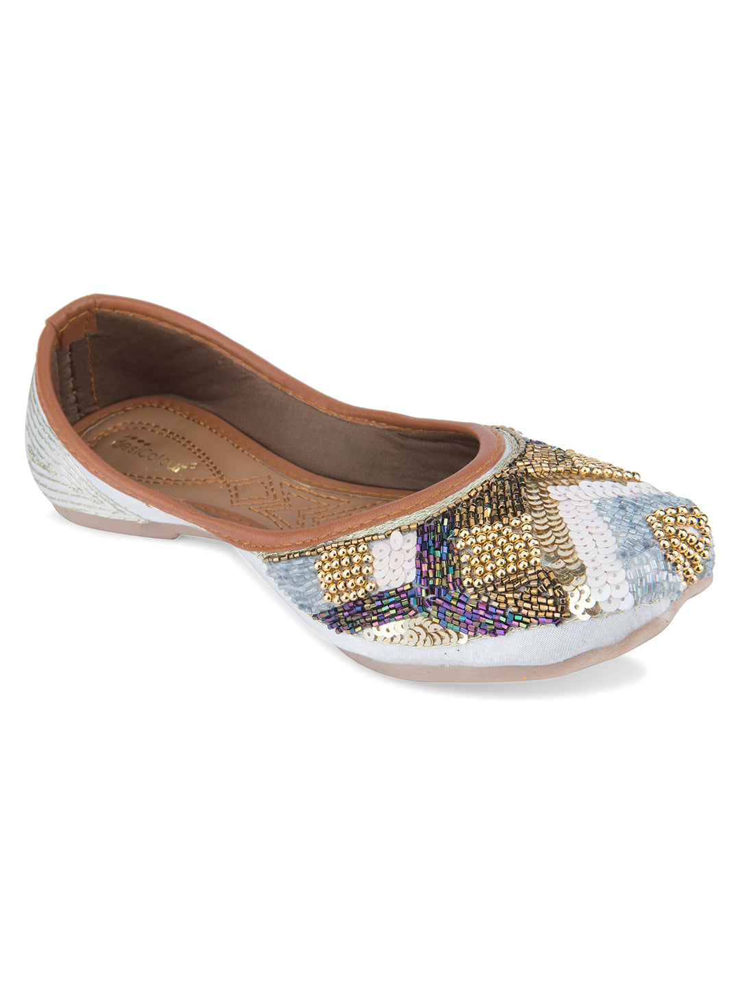 Desi Colour Women Indian Ethnic Footwear-Heavy Emb -17 - Distacart