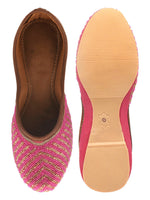 Thumbnail for Desi Colour Women Indian Ethnic Footwear-TPR-Pink Lines - Distacart