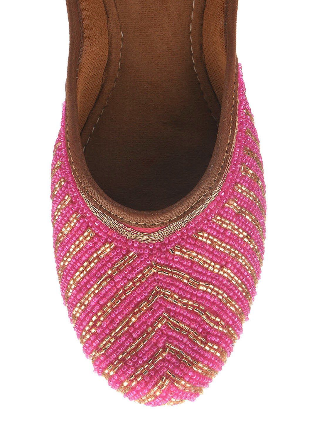 Desi Colour Women Indian Ethnic Footwear-TPR-Pink Lines - Distacart