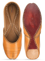 Thumbnail for Desi Colour Women Indian Ethnic Footwear-Tan Leather Basic - Distacart