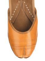 Thumbnail for Desi Colour Women Indian Ethnic Footwear-Tan Leather Basic - Distacart