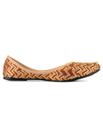 Thumbnail for Desi Colour Women Indian Ethnic Footwear-Maroon Zigzag - Distacart