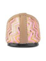 Thumbnail for Desi Colour Women Indian Ethnic Footwear-Baby Pink Zigzag - Distacart