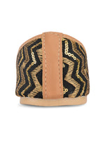 Thumbnail for Desi Colour Women Indian Ethnic Footwear-Black Chevron - Distacart