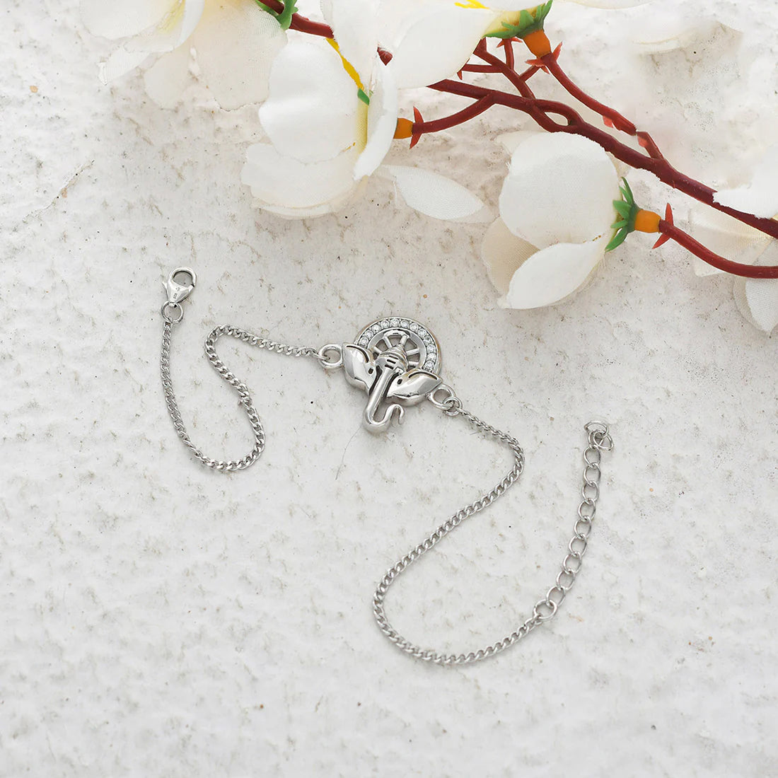 trueBrowns 925 Sterling Silver Auspicious Ganpati Bracelet Style Rakhi - Distacart