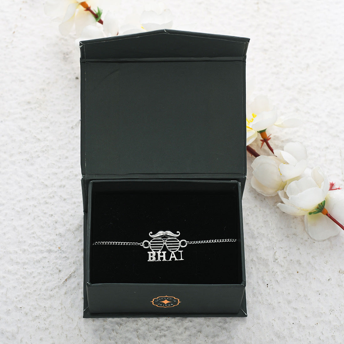 trueBrowns 925 Sterling Silver Precious BHAI Bracelet Rakhi - Distacart