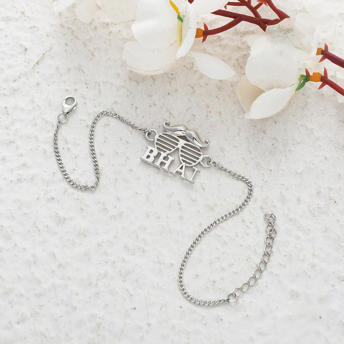 trueBrowns 925 Sterling Silver Precious BHAI Bracelet Rakhi - Distacart