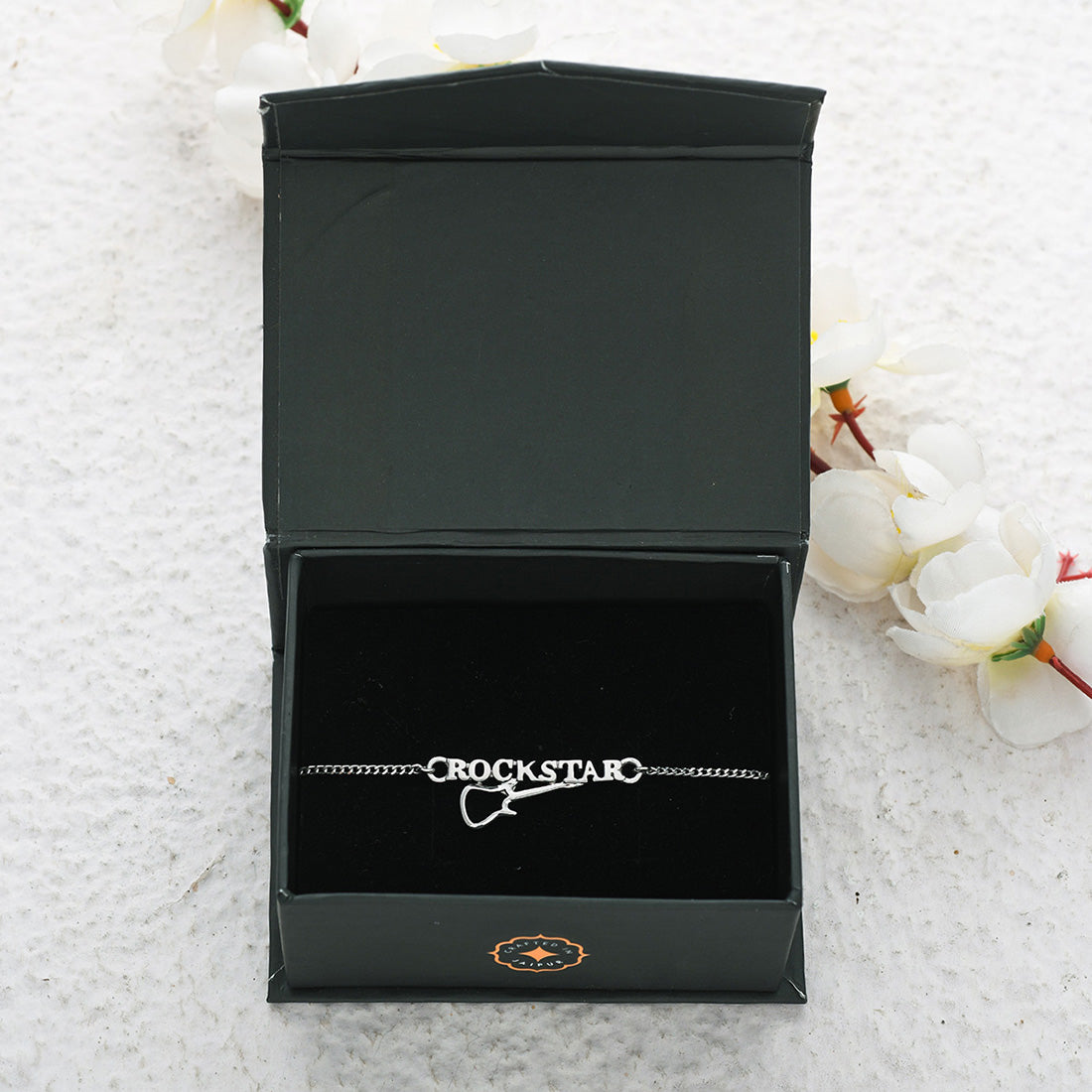 trueBrowns 925 Sterling Silver Precious ROCKSTAR Bracelet Rakhi - Distacart