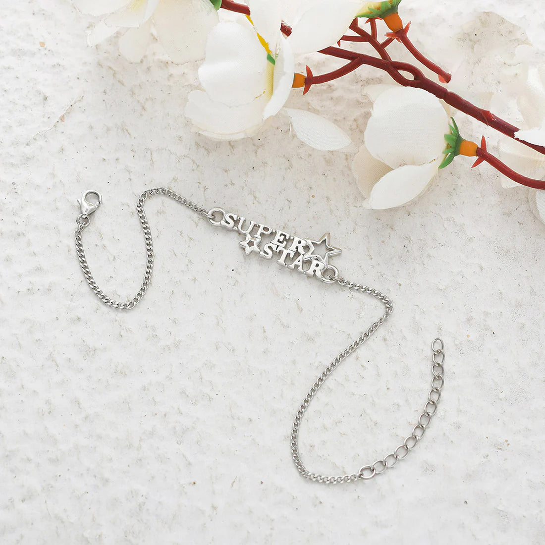 trueBrowns 925 Sterling Silver Precious SUPERSTAR Bracelet Rakhi - Distacart