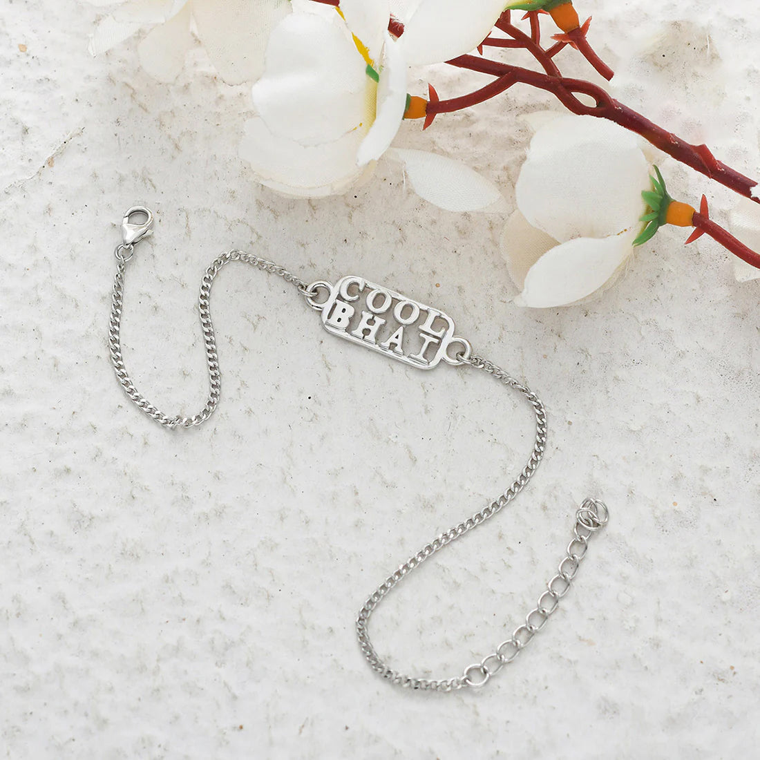 trueBrowns 925 Sterling Silver Precious Cool Bhai Bracelet Rakhi - Distacart