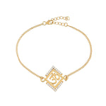 Thumbnail for trueBrowns 925 Sterling Silver Auspicious Om Gold-Polished Gold Micron Plated Bracelet Rakhi - Distacart