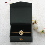 Thumbnail for trueBrowns 925 Sterling Silver Auspicious Om Gold-Polished Gold Micron Plated Bracelet Rakhi - Distacart