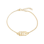Thumbnail for trueBrowns 925 Sterling Silver Gold-Polished Gold Micron Plated Cool Bhai Bracelet Rakhi - Distacart