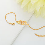 Thumbnail for trueBrowns 925 Sterling Silver Gold-Polished Gold Micron Plated Cool Bhai Bracelet Rakhi - Distacart