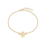 Thumbnail for trueBrowns 925 Sterling Silver Gold-Polished Gold Micron Plated Trishul Bracelet Rakhi - Distacart